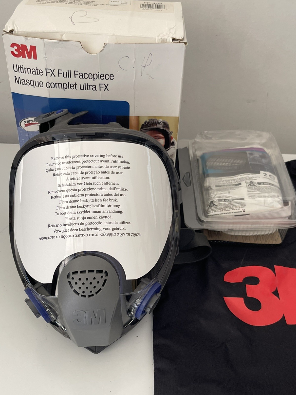 3M FF-403 Ultimate FX Full Face Mask Facepiece Reusable Respirator LARGE