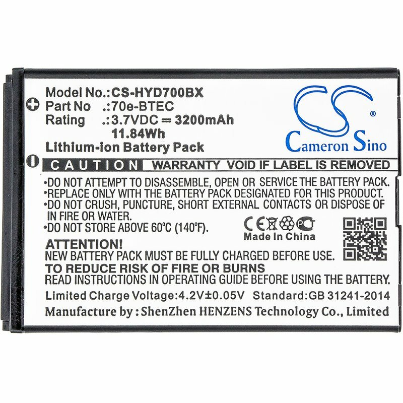 3200mAh Battery for Honeywell Captuvo SL42,Dolphin 60s,75e,70e-BTEC,60S-BATT-1