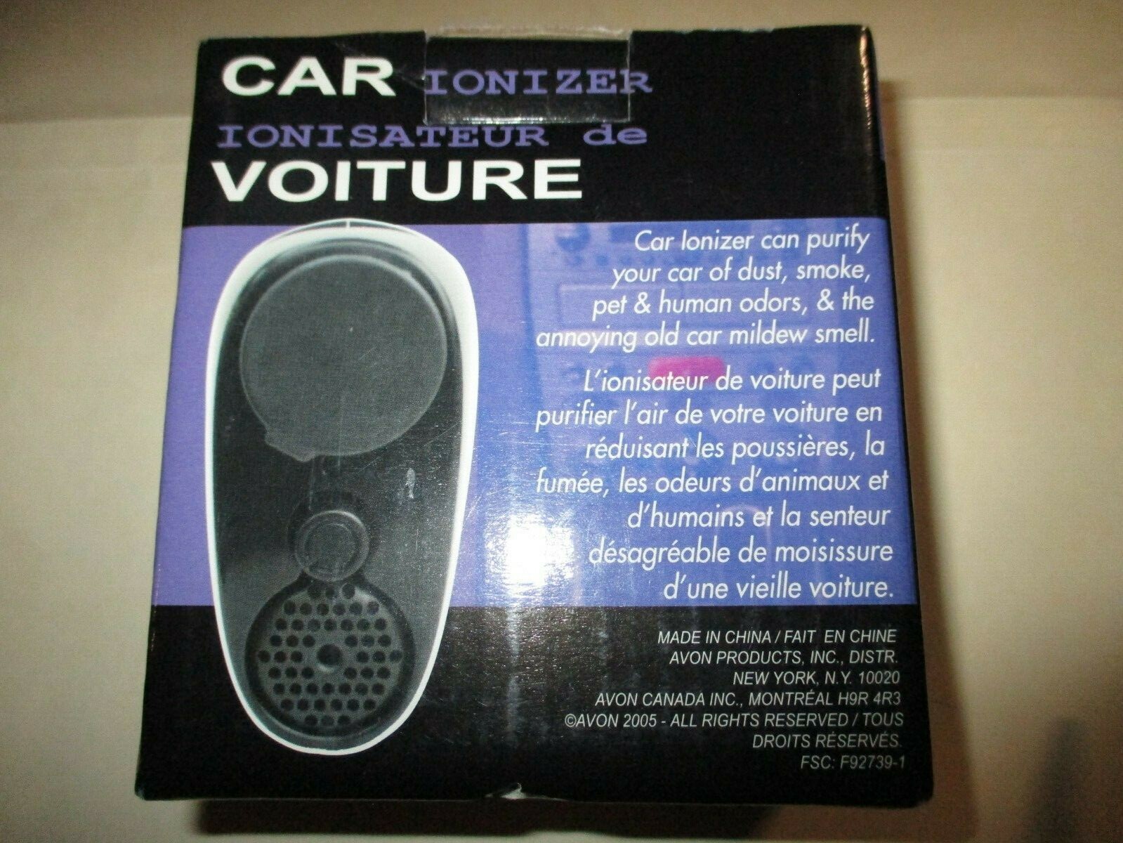 Rare - AVON Car Ionizer to Purify Air, from 2005, new in box! Car Air Purifier