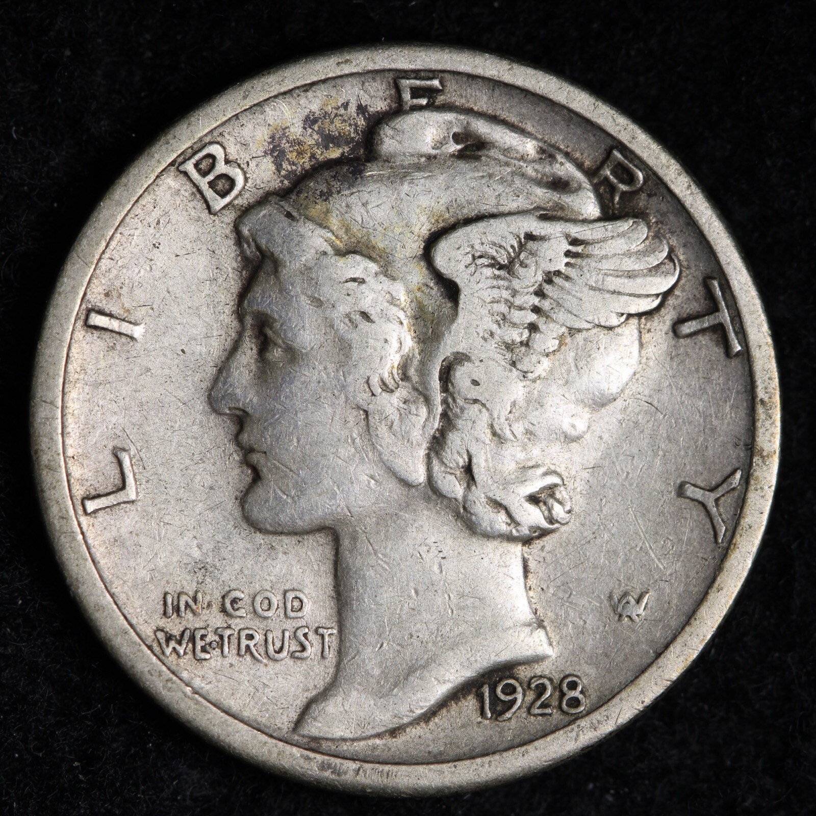 1928-S Mercury Dime CHOICE XF E883 KCN