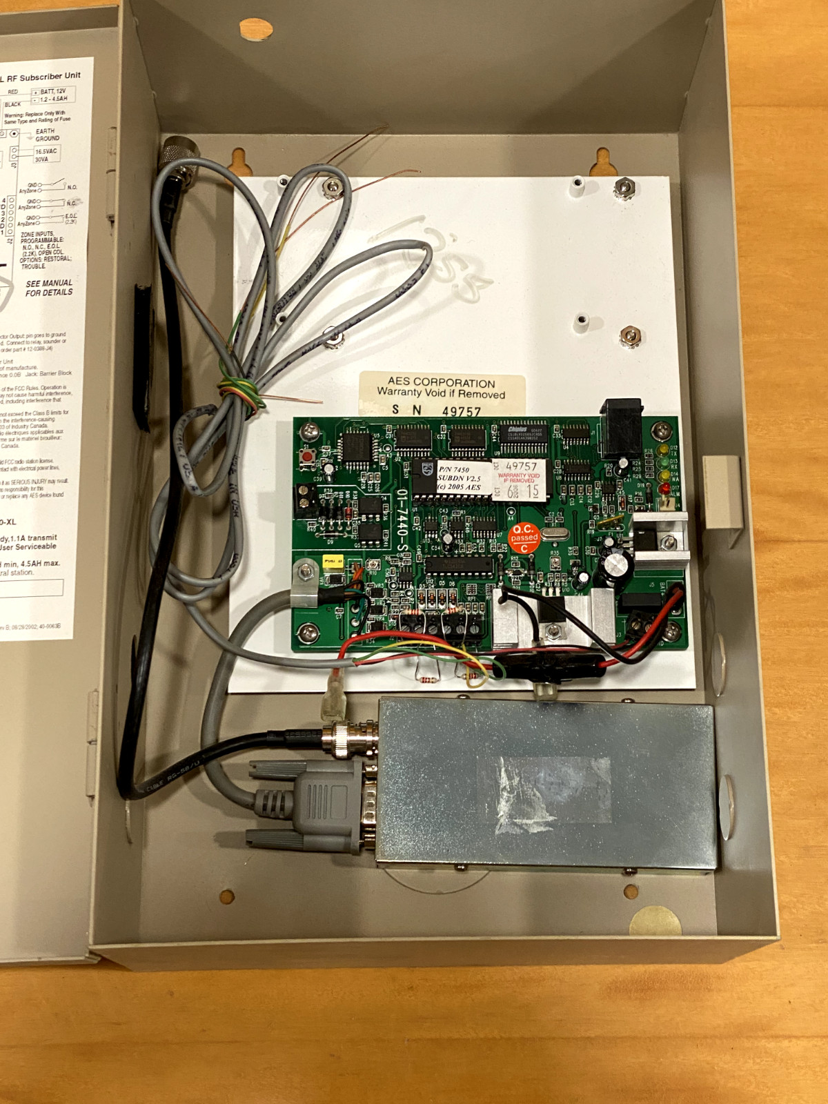 AES 7450 IntelliNet Burglary Subscriber Supervised Communicator