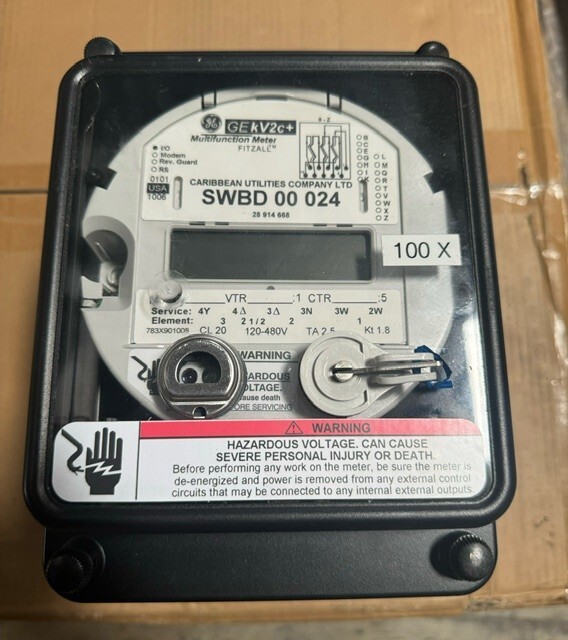 GE KV2 FITZALL MULTIFUNCTION ELECTRIC METER w/ CASE