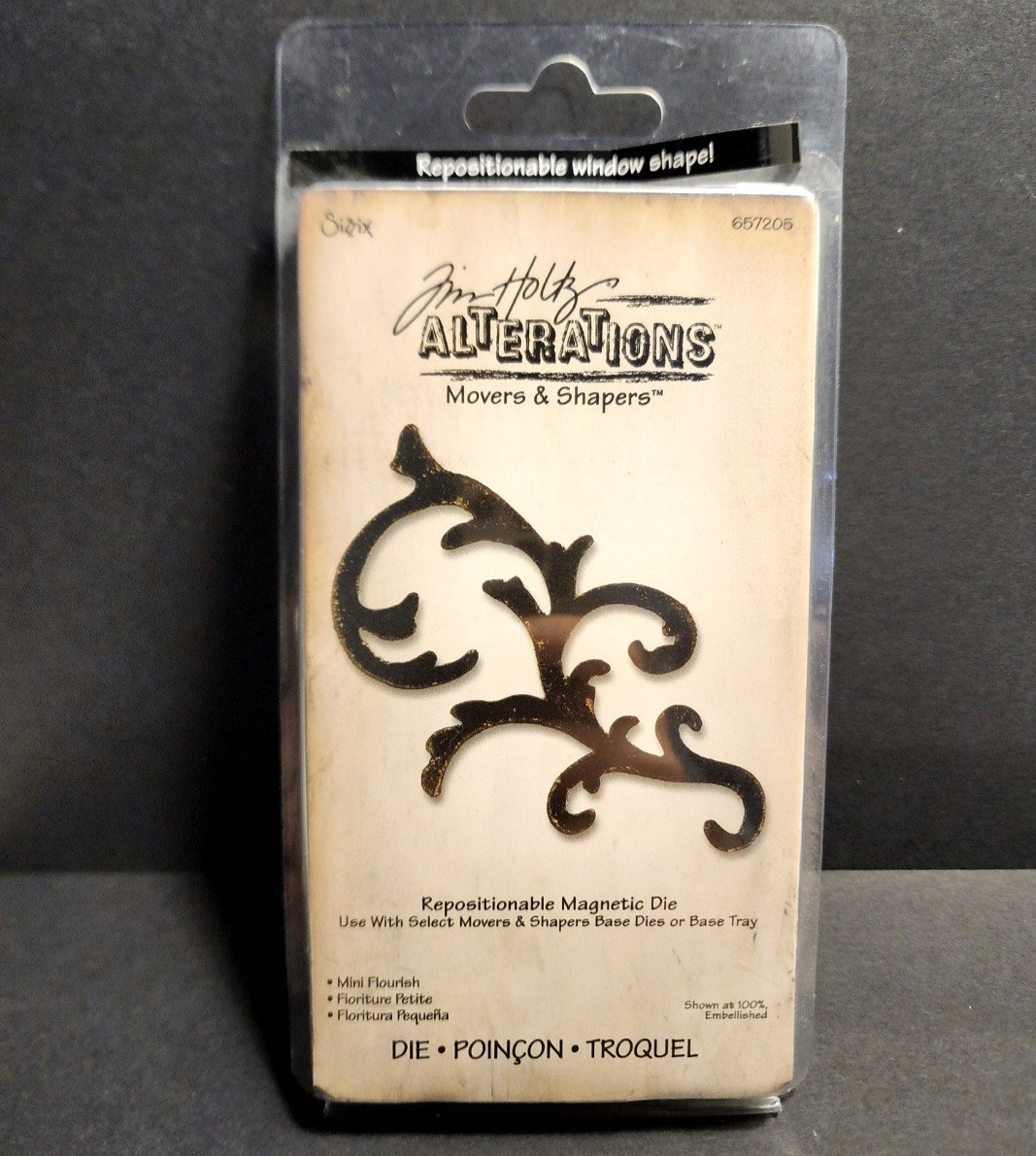 RETIRED & RARE BNIP TIM HOLTZ ALTERATIONS MINI FLOURISH SET SIZZIX DIES #657205