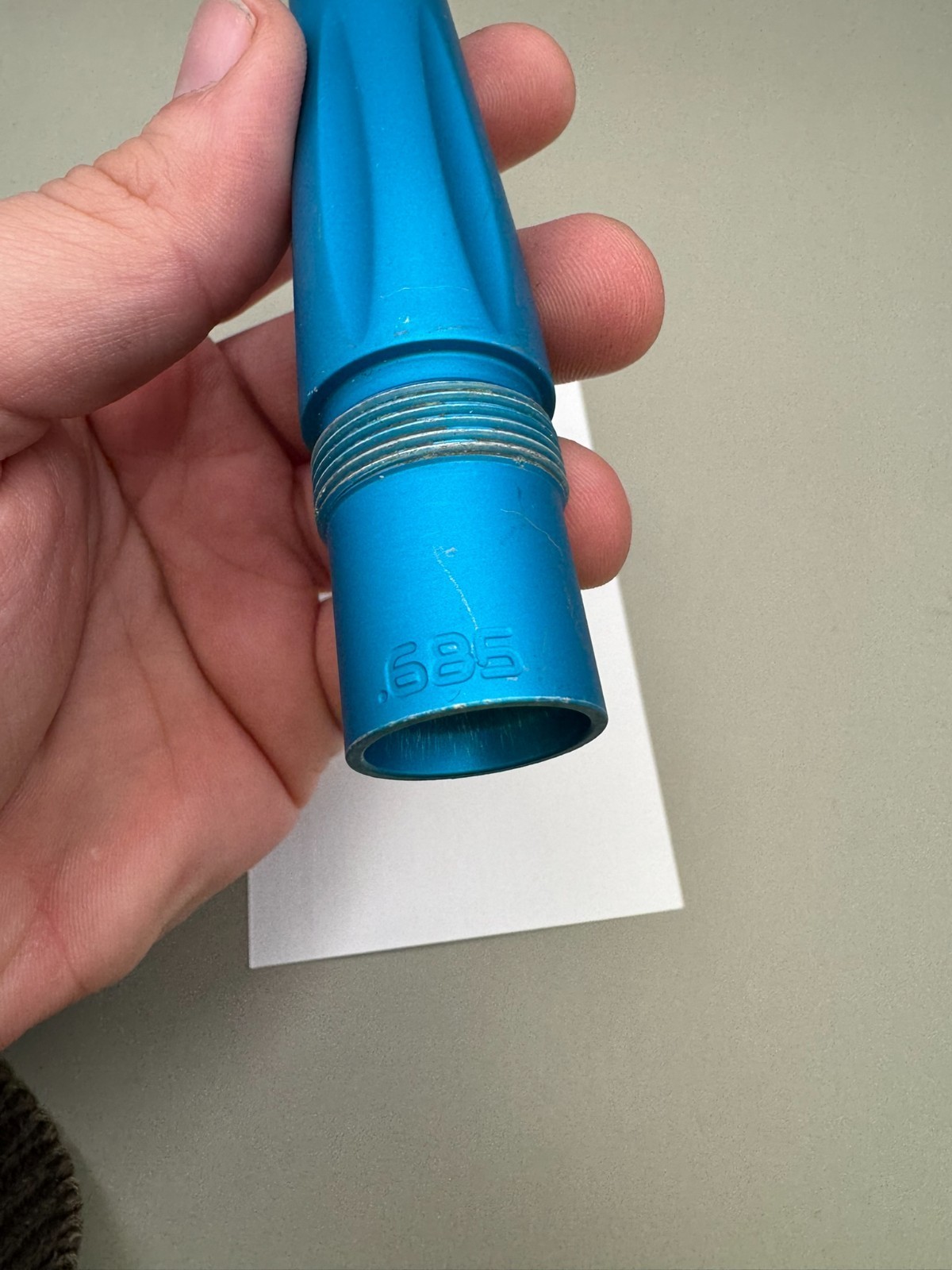 Bob Long Paintball Barrel Back-Satin Blue 685 Bore AC Thread