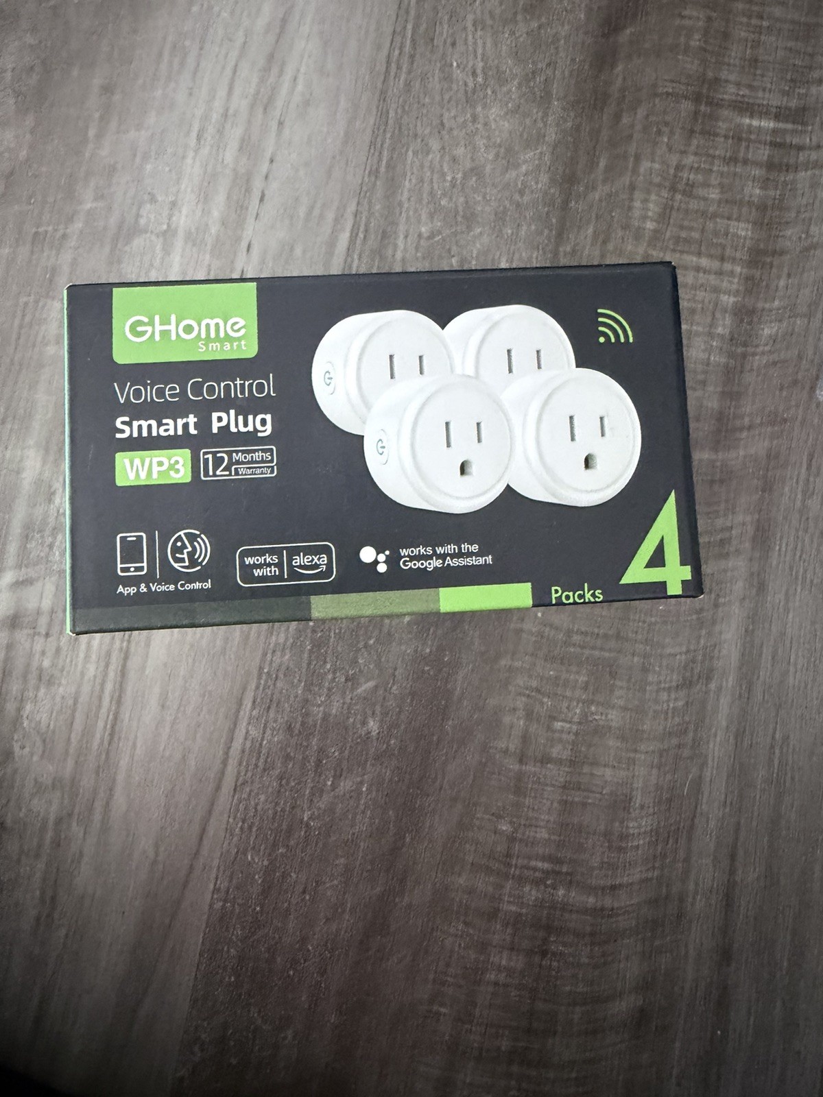 NEW Ghome Smart Voice Control Smart Plug WP3 White 4 Pack Alexa and Google Home