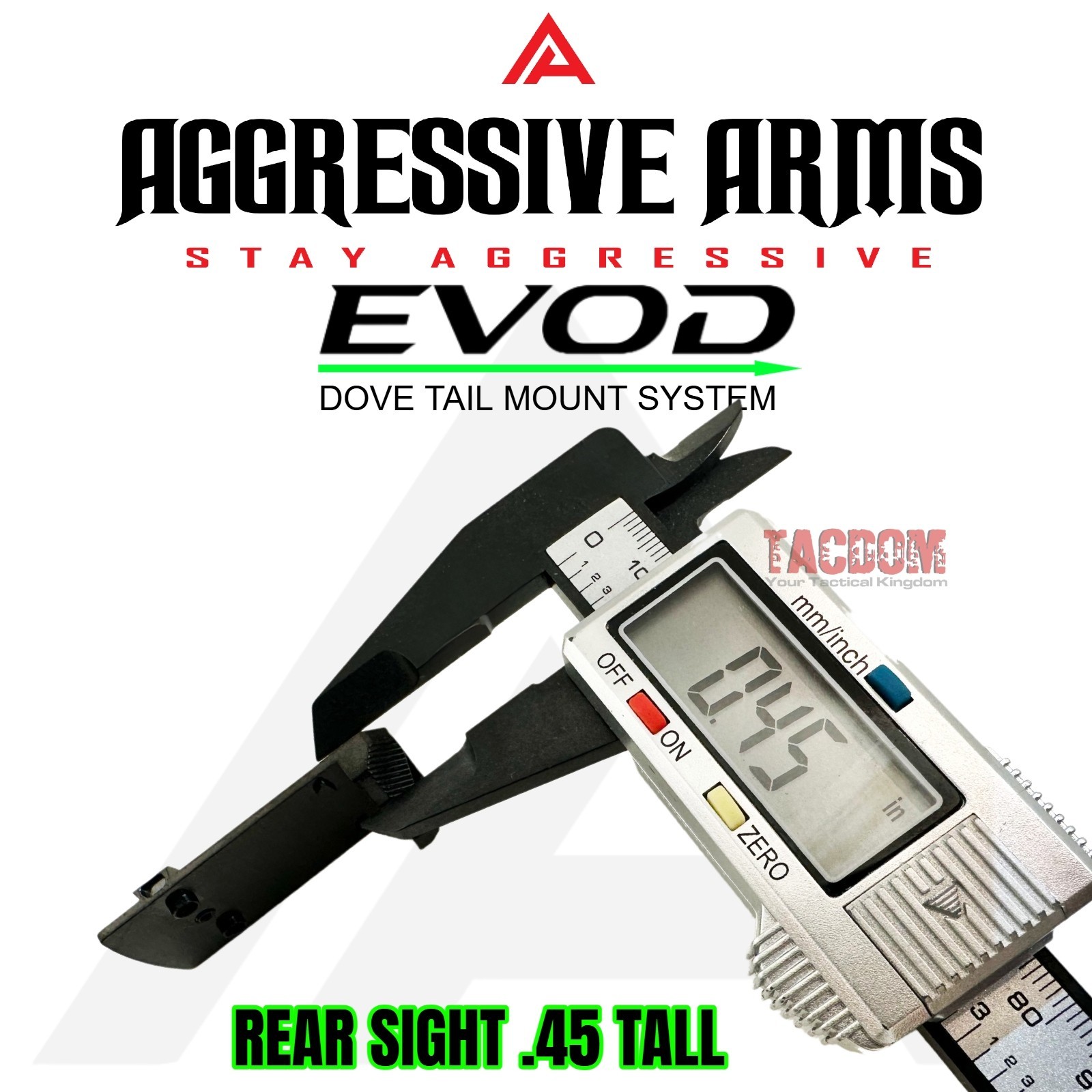 AGGRESSIVE ARMS EVOD DOVE MOUNT SYSTEM for GLOCK RMSc Slide Sight OPTICS Adapter