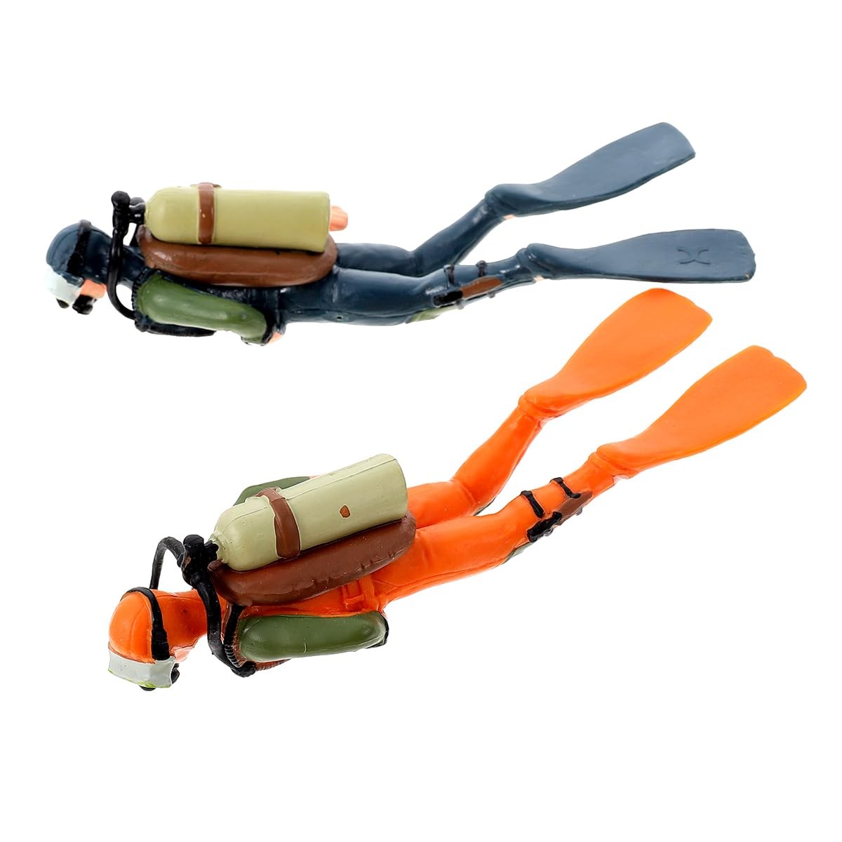 Deep Blue Diver Frogman (Swimming Posture)+orange Posture) Both With Fishing...