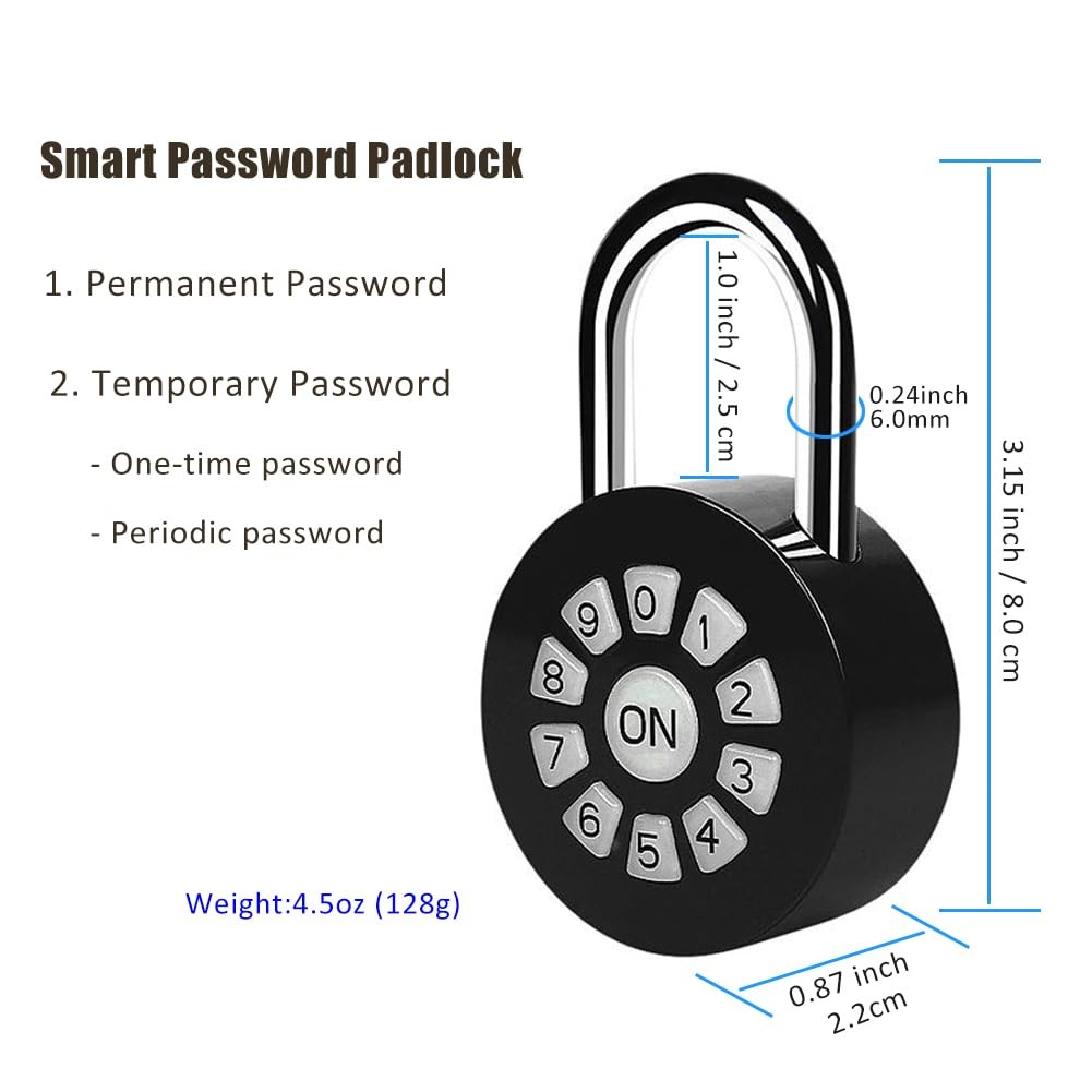 GreatYYT PW-16 Smart Padlock Bluetooth PIN Code Black