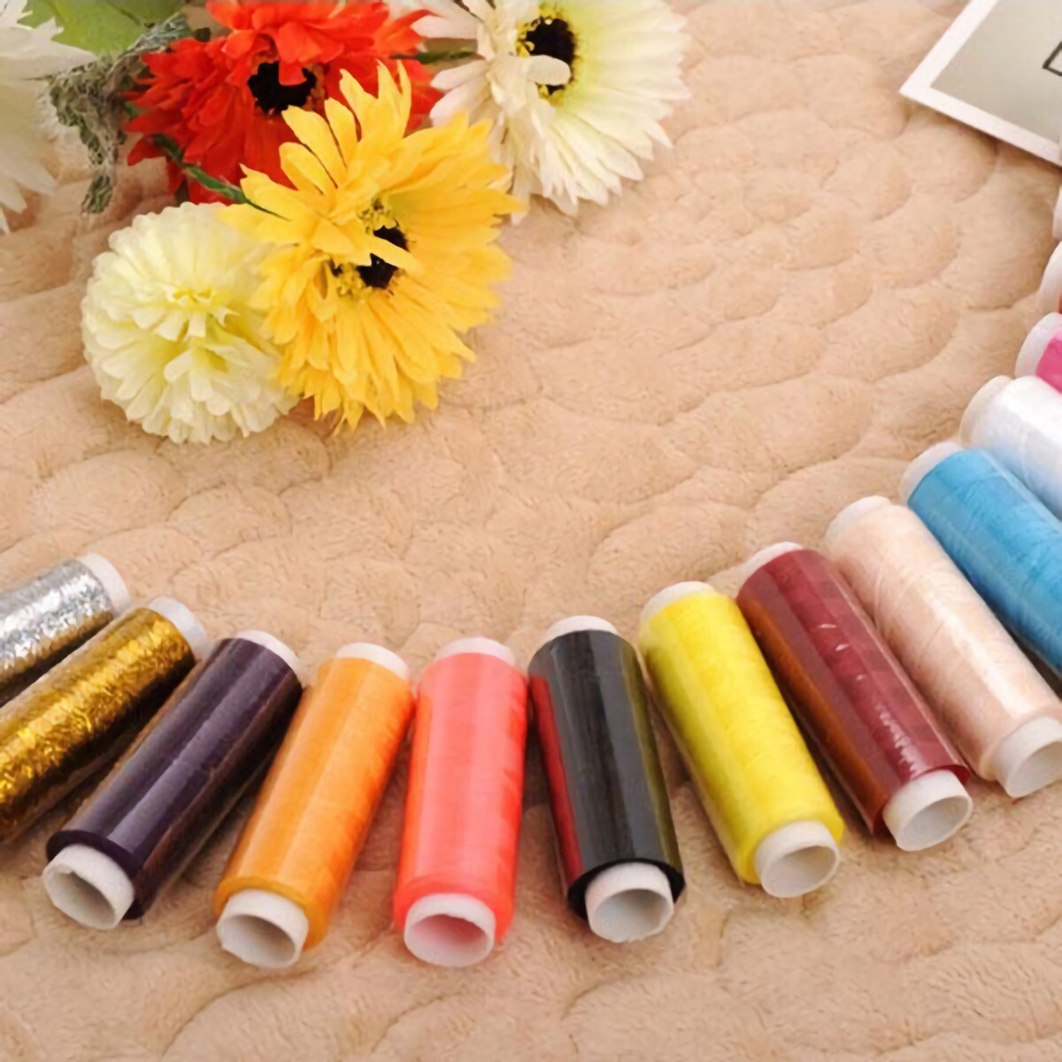 39PCS/Set Assorted Colorful Polyester Sewing Thread Spools
