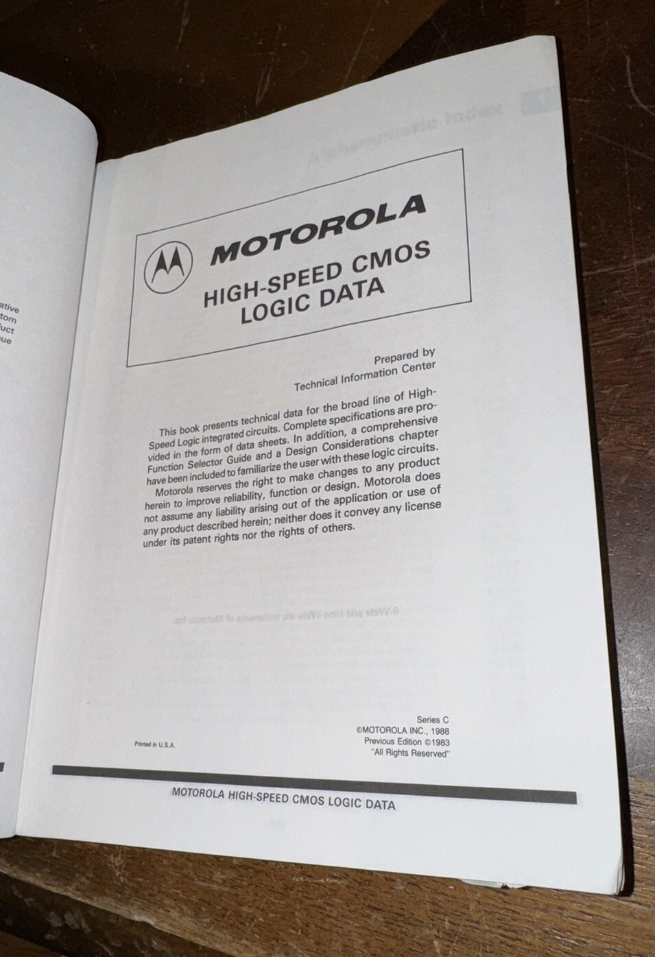 Motorola High-Speed CMOS Logic Data