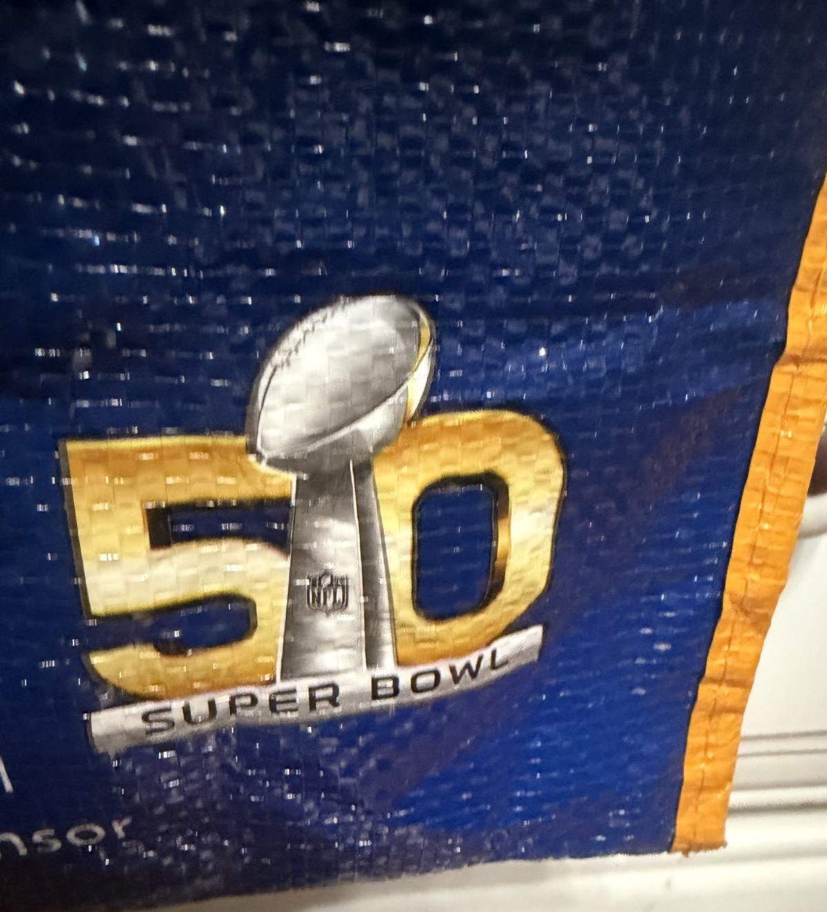 RARE SAN FRANCISCO 49ERS GOLDEN GATE BRIDGE SUPER BOWL 50 VISA TOTE BAG 17X17