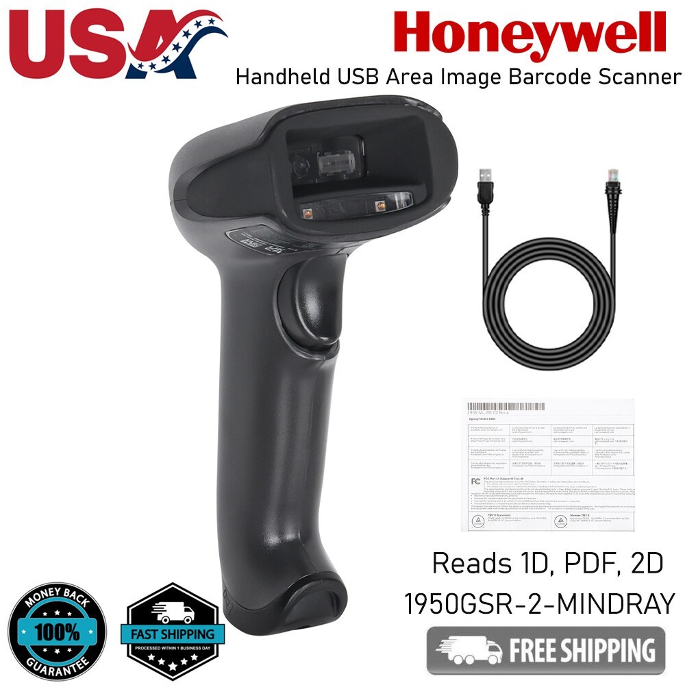Honeywell Xenon 1950GSR-2-MINDRAY Barcode Scanner 1D 2D Code Reader w/ USB Wired