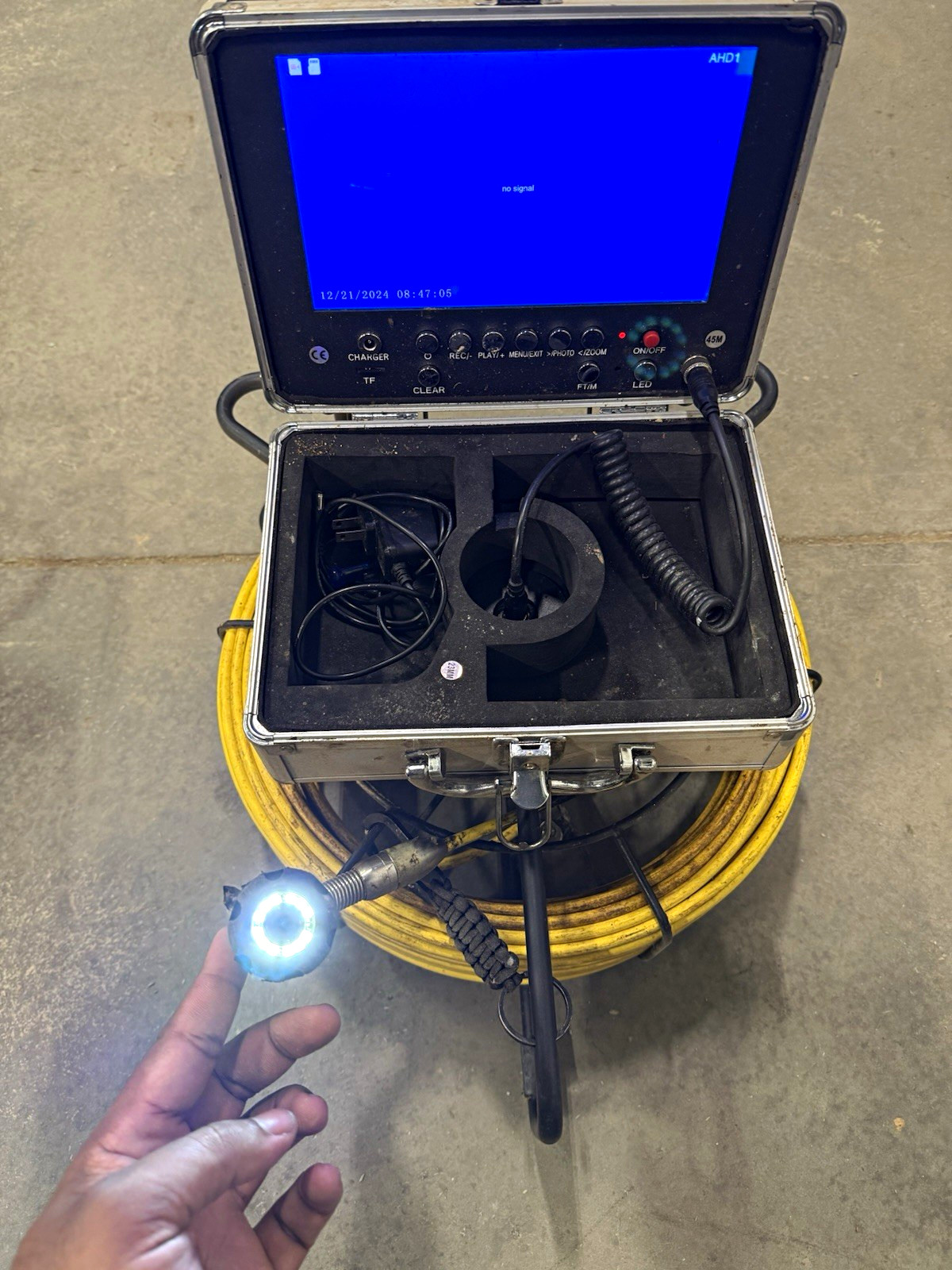 ANYSUN Digital Inspection Camera Borescope w/ LCD Display, sonde, meter counter