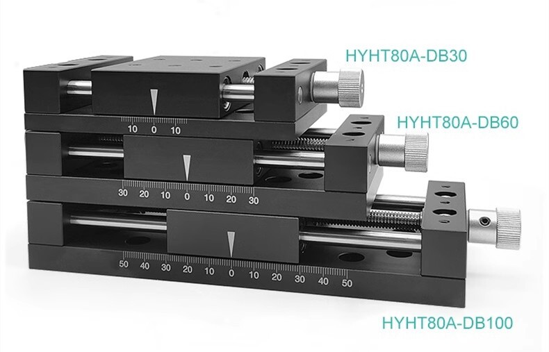 X - Axis 80A-DB30 Manual Linear Stage Translation Displacement Platform 80x60mm