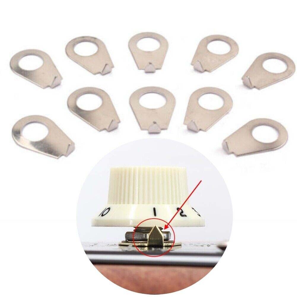 10x Guitar Knobs Pointer Plate Indicator Washers for Gibson LP Electric Guitar