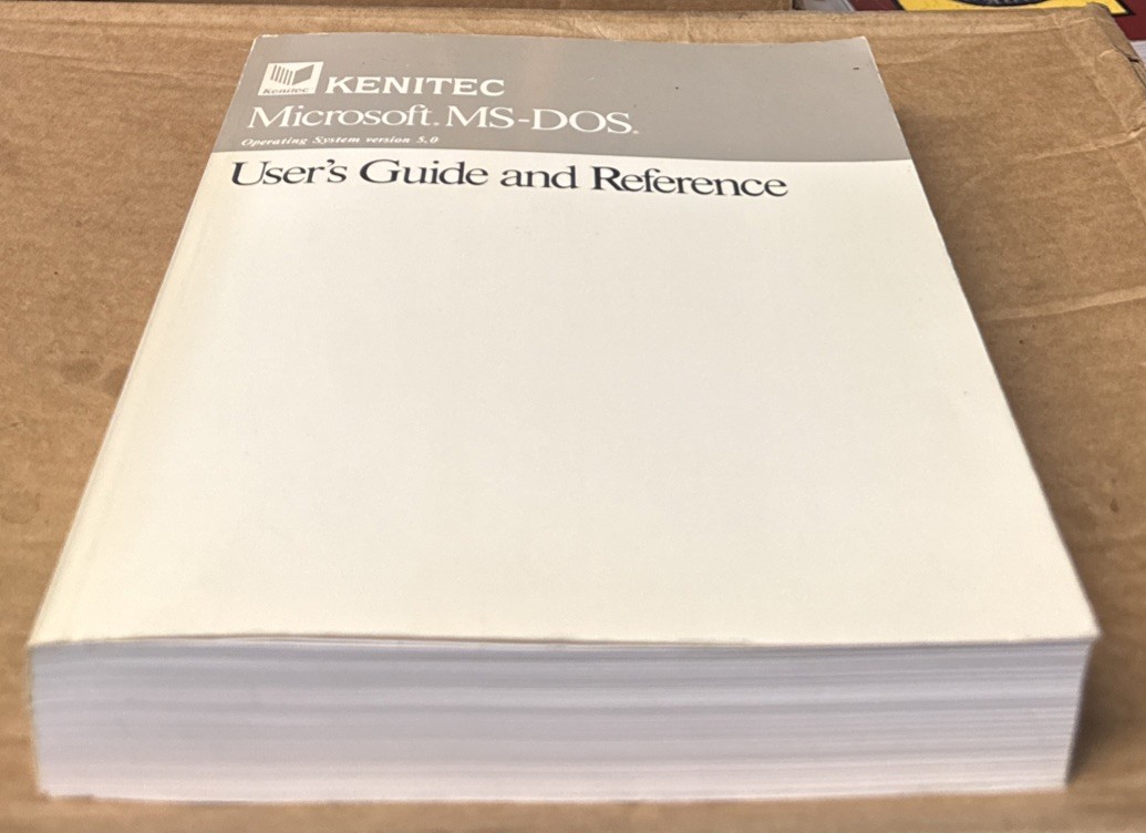 Kenitec : Microsoft MS-DOS Operating System Version 5.0 User Guide Reference PB