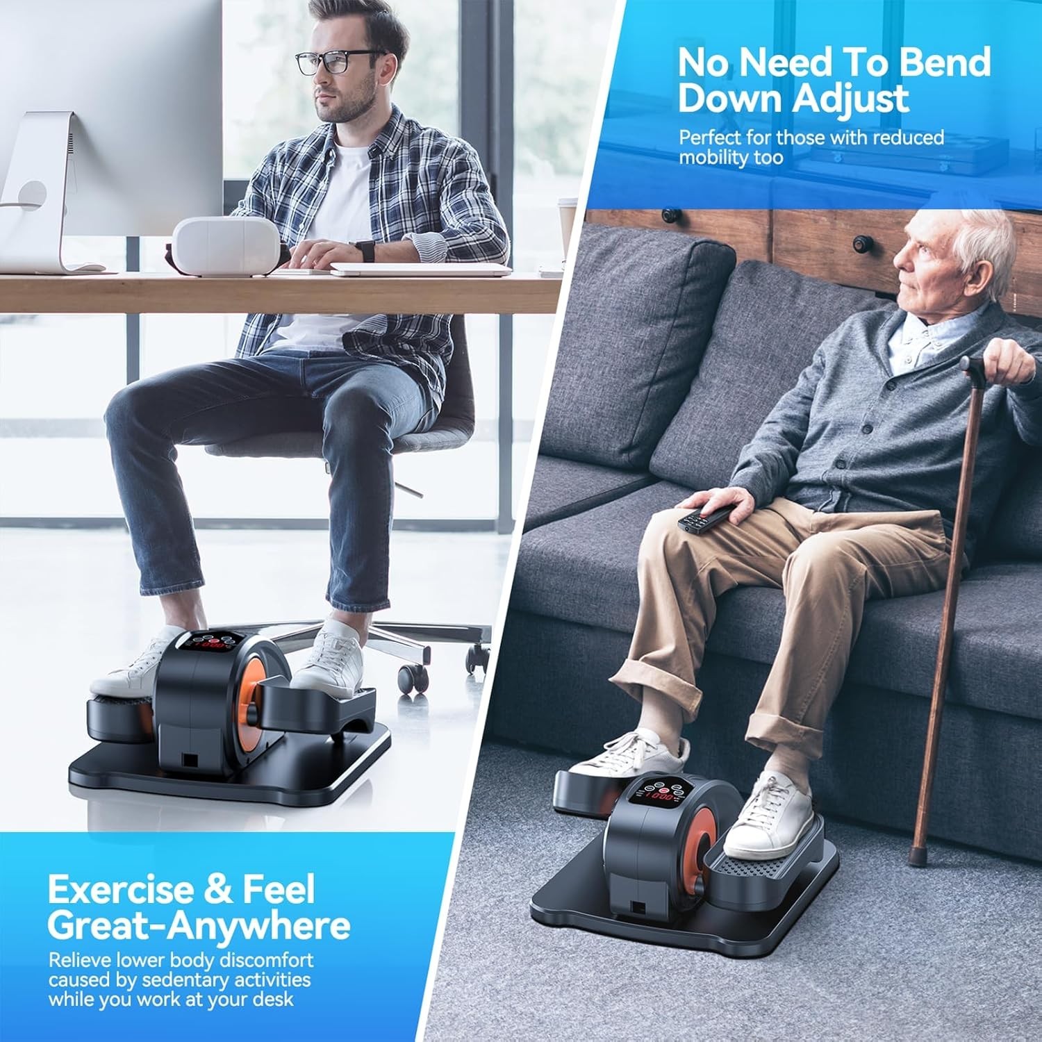 Electric Leg Exerciser for Seniors - Remote Control