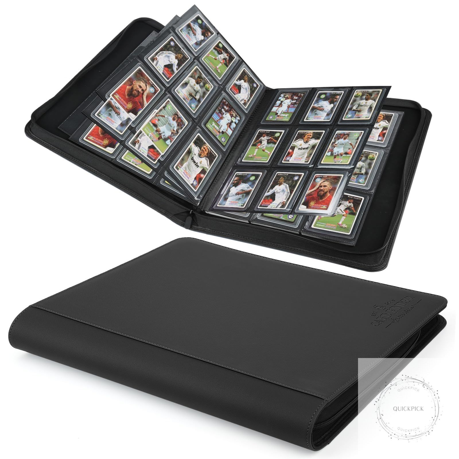 Toploader Binder,Toploader Hard Cases, 9-Pocket Pages Sleeves Hold up 288 Cards