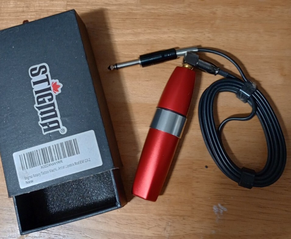 Stigma Rotary Tattoo Machine Professional Pen Lipstick Red