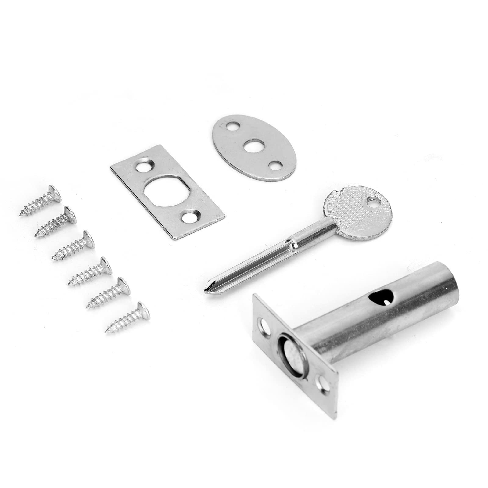 2 Set Hidden Manager Tubewell Key Mortise Lock Stainless Steel with Key and S...