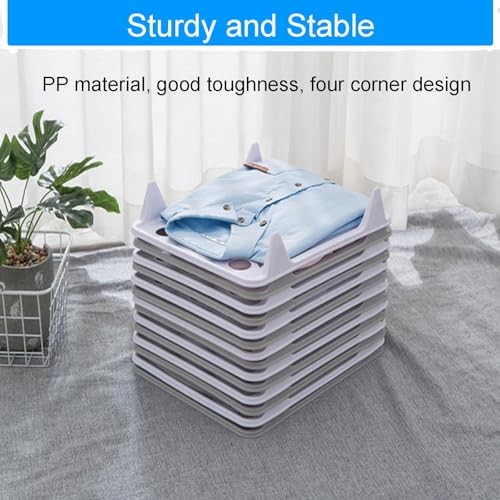 10 PCS T Shirt Organizer for Clothes Storage, Stackable Closet Organizer with