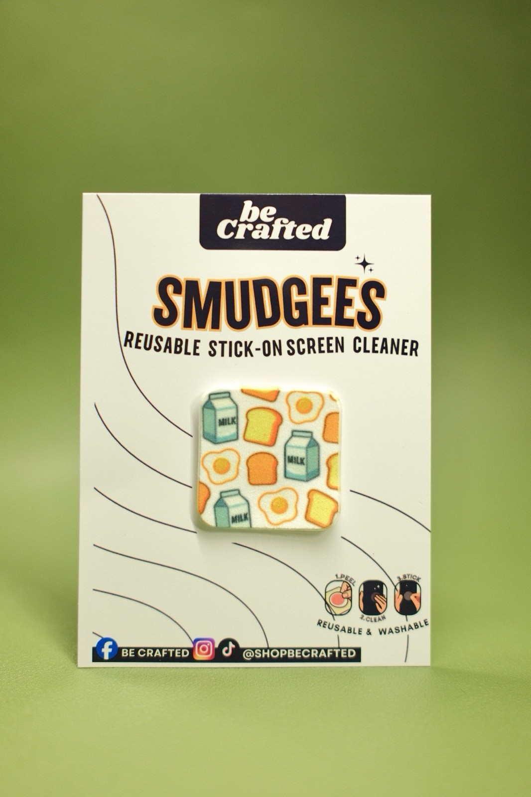 Reusable and Washable Microfiber Sticky Screen Cleaner SMUDGEES by Be Crafted/pc