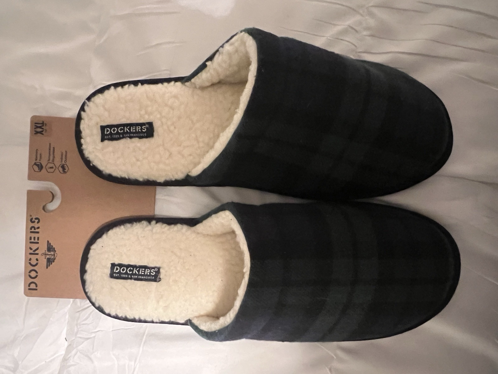 Dockers Memory Foam Slippers Size XXL 13-14 Temp Regulated Indoor Outdoor New