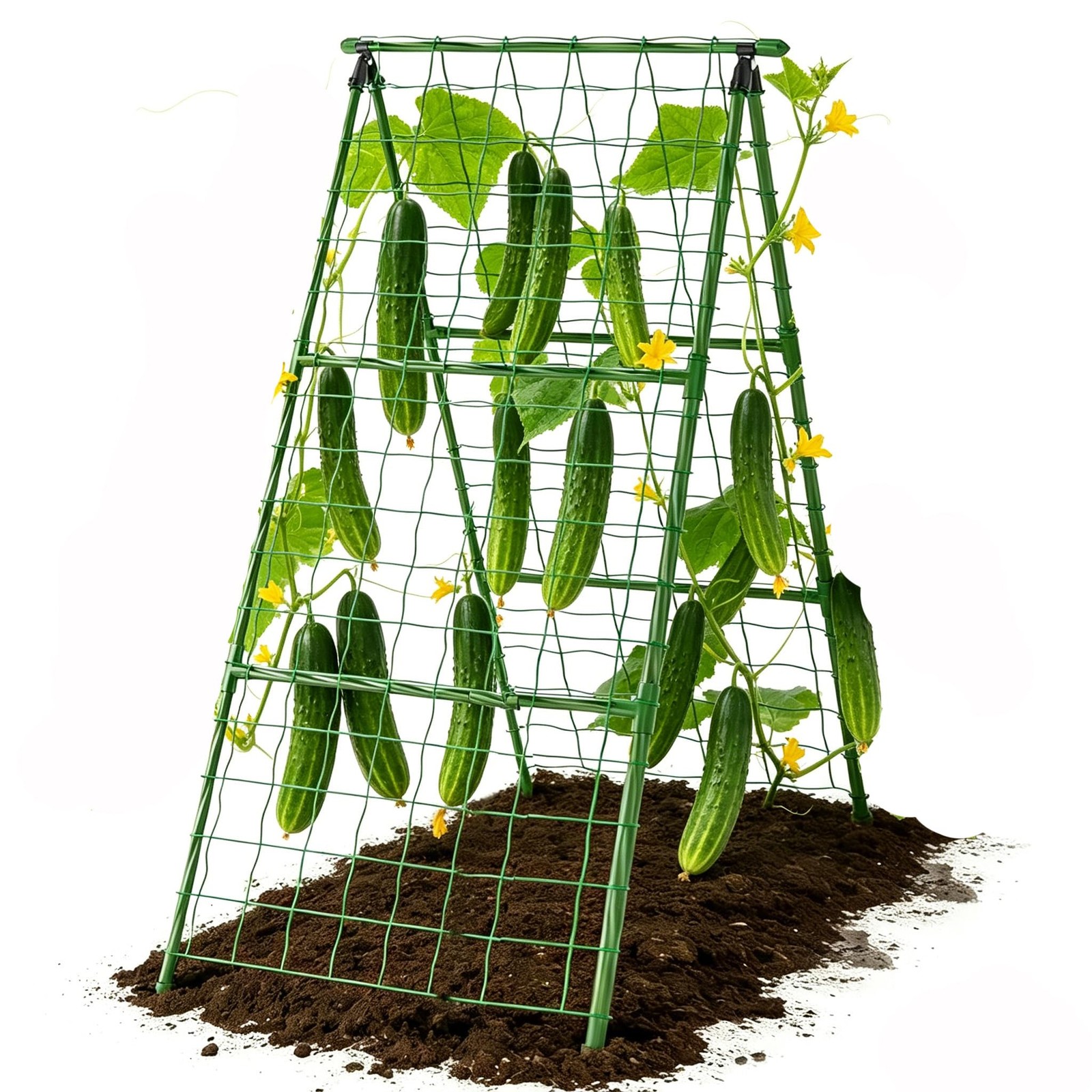Cucumber Trellis Garden Arch Trellis, Tall for Climbing Green