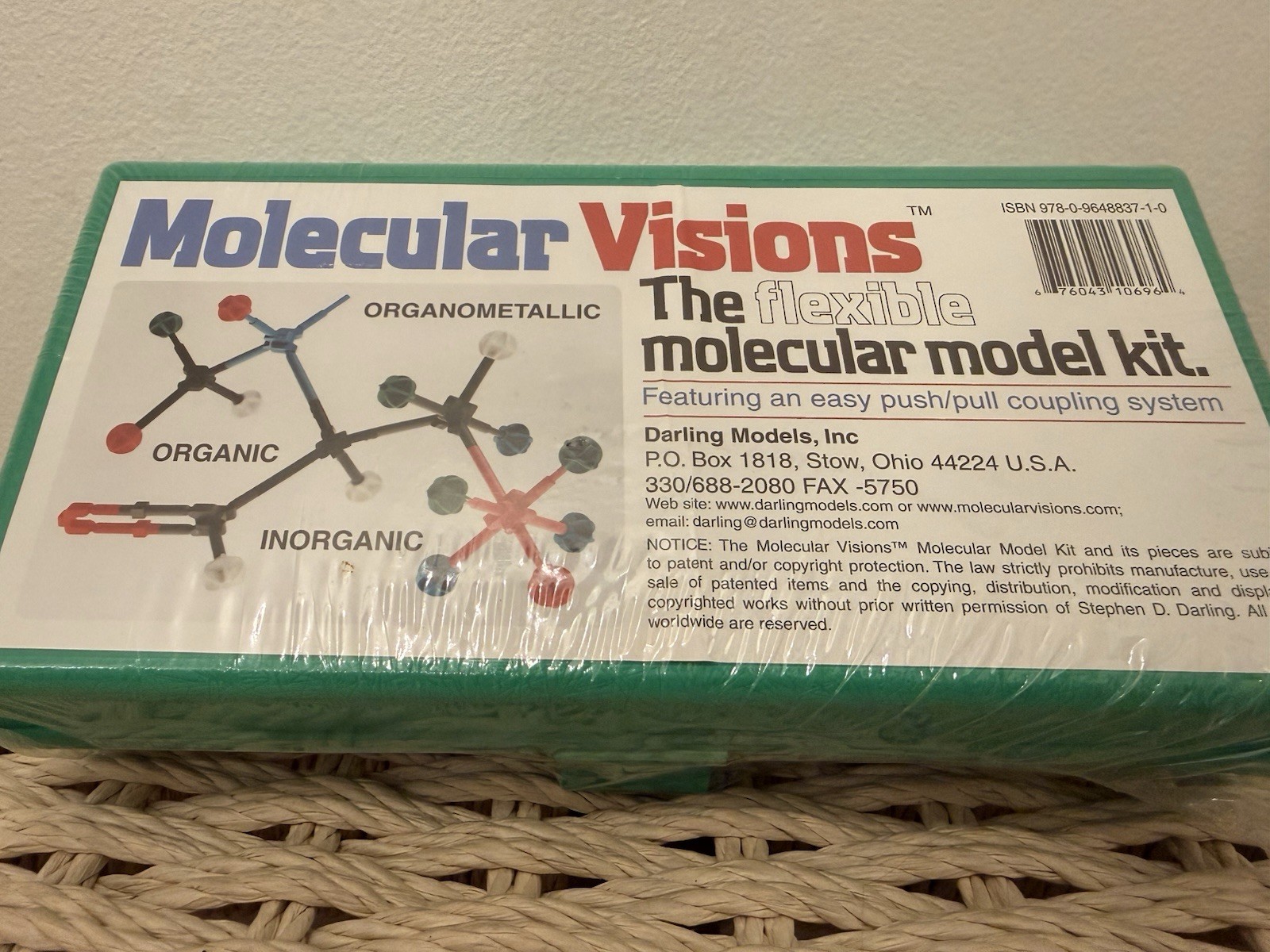 Molecular Visions The Flexible Molecular Model Kit Darling Models Vtg New Sealed