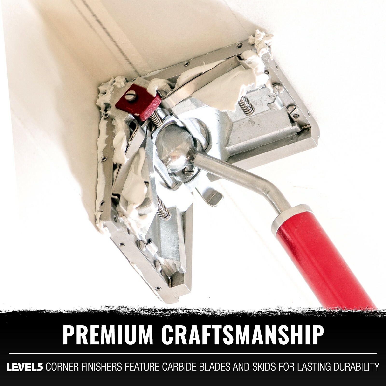 LEVEL5 Drywall Tools - 4" Corner Finisher + Extendable Handle | 4-539