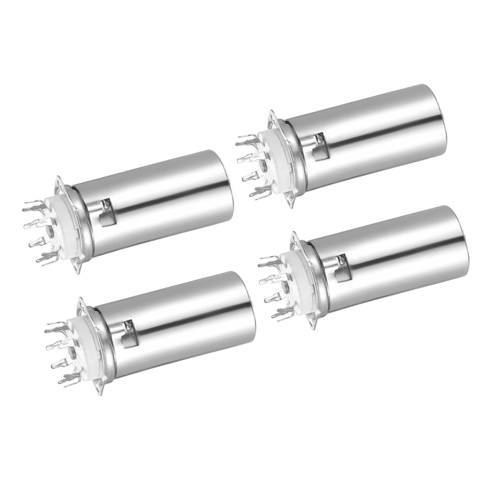 4Pcs 9Pin Vacuum Tube Socket Ceramics with Aluminum Shielding for 12AX7