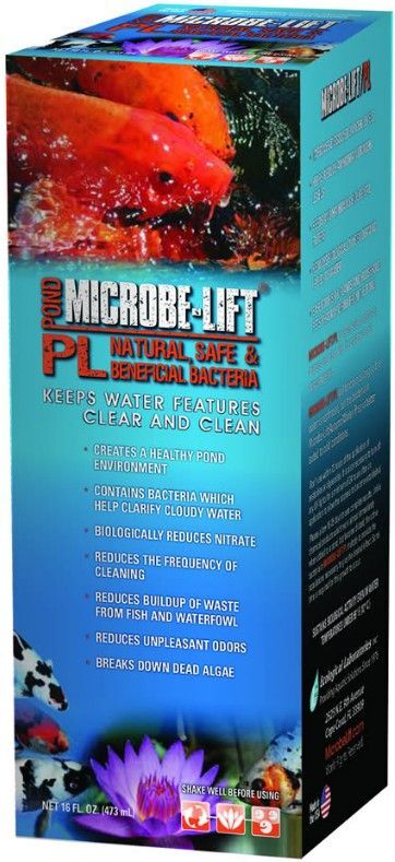 Microbe Lift PL Beneficial Bacteria for Ponds 16 oz (Treats up to 10000 Gallons)