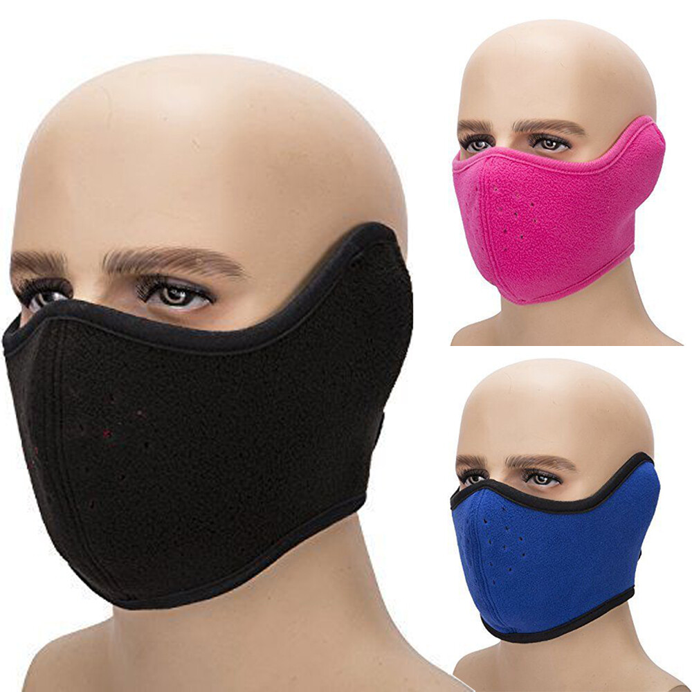 Men Women Winter Warm Mask Fleece Earmuffs Riding Ski Snowboard Half Face Mask