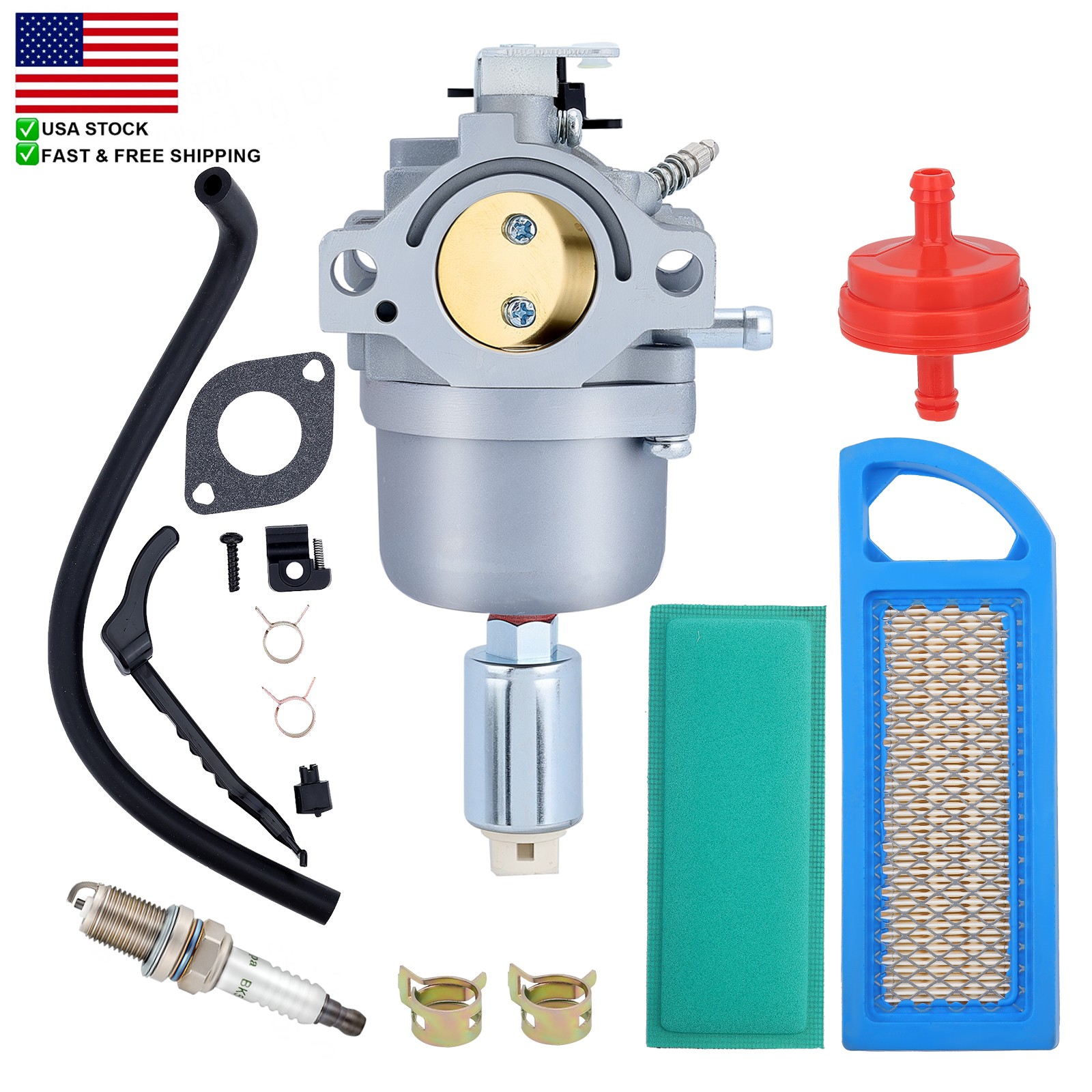 Carburetor Kit for Craftsman LT1000 Mower w 17.5 HP Intek Motor
