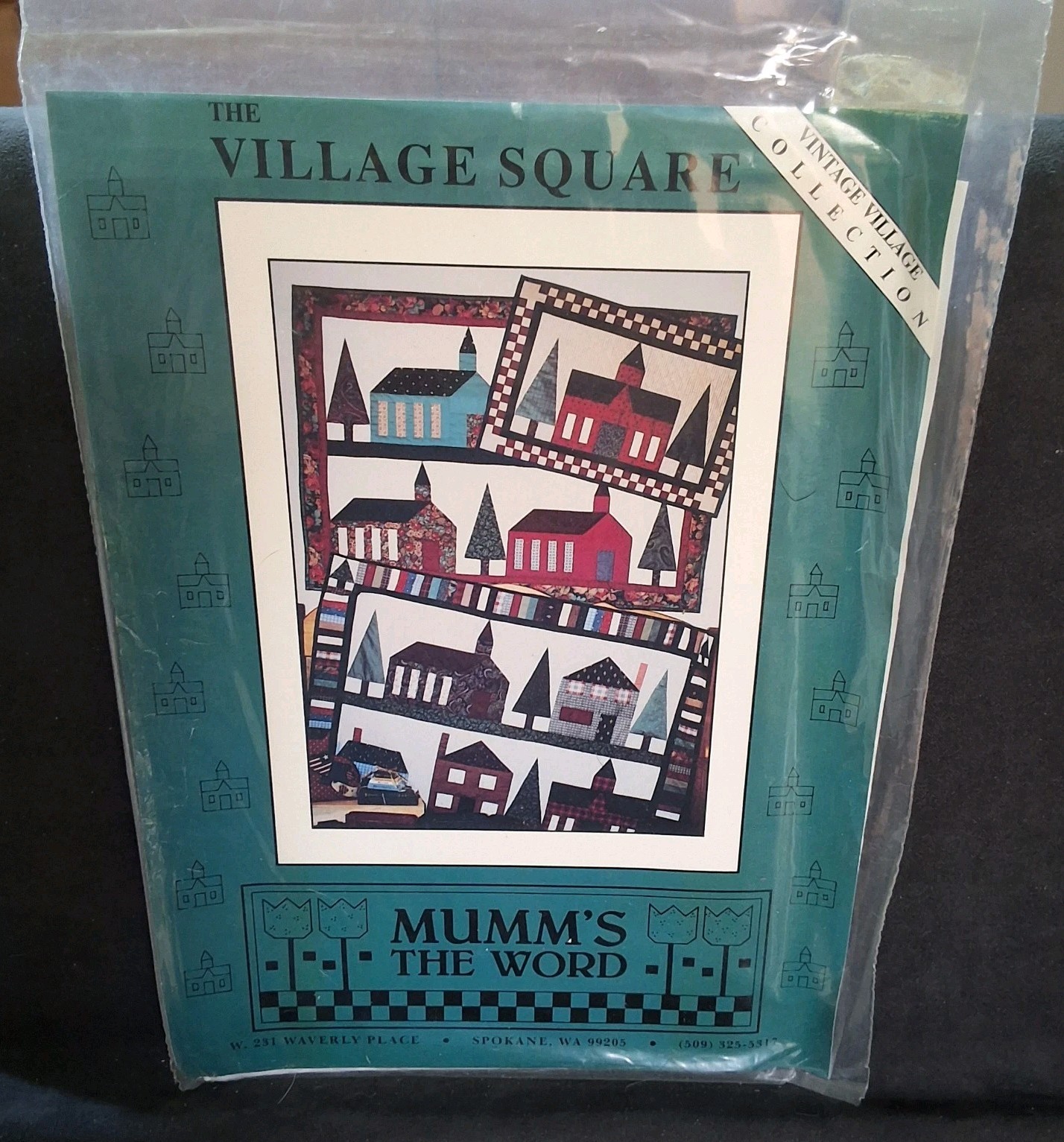 Village Square Mumm's The Word Churches 1990 Quilt Patterns 52x41 49x37 30x21