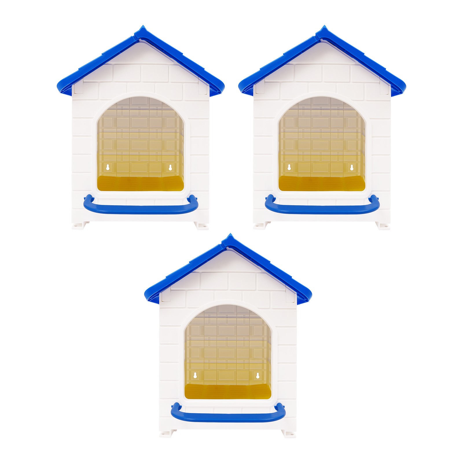 3 PCS Plastic Chicken Nesting Boxes with Nesting Pad for Laying Eggs Modern