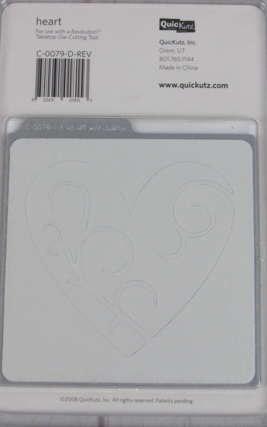 QuicKutz Heart 4x4, 2 Cutting Die Set C-0079-D-REV