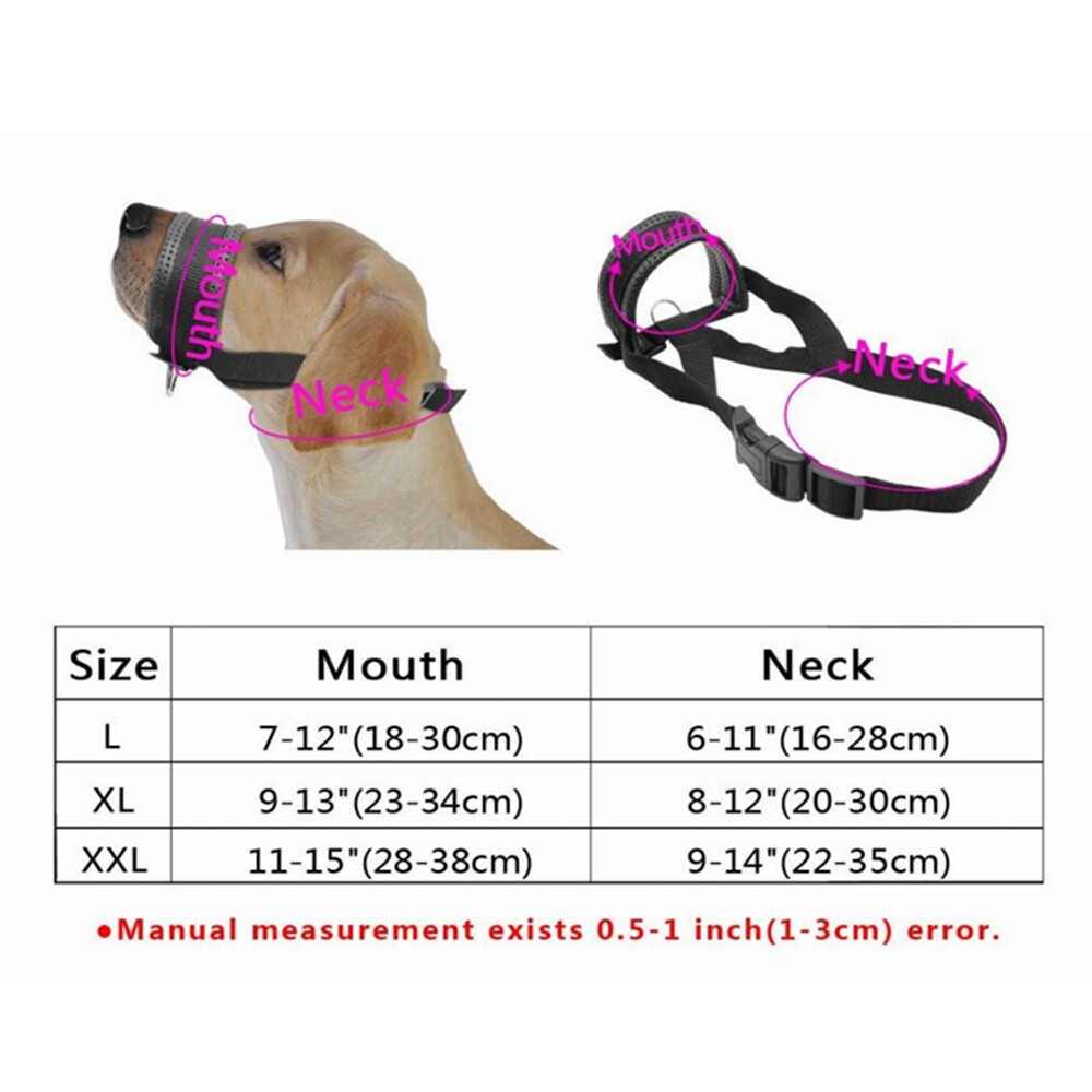 Adjustable Anti Stop Chewing Nylon Dog Bark Bite Soft Mouth Muzzle Grooming