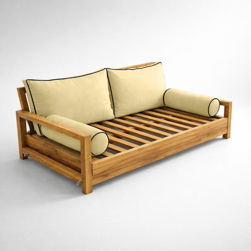 |COVER ONLY| STYLE 2 Crib Bolster Pillow Daybed Porch Swing Contrast Trim AD103