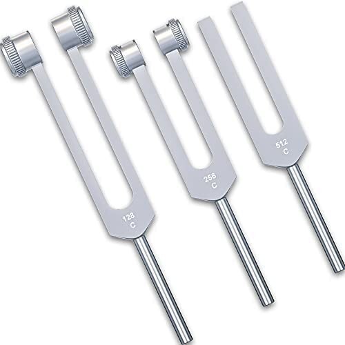 1 or 3 Pcs Medical Weighted Biosonics Tuning Forks Healing 128 Hz 256 Hz 512 Hz