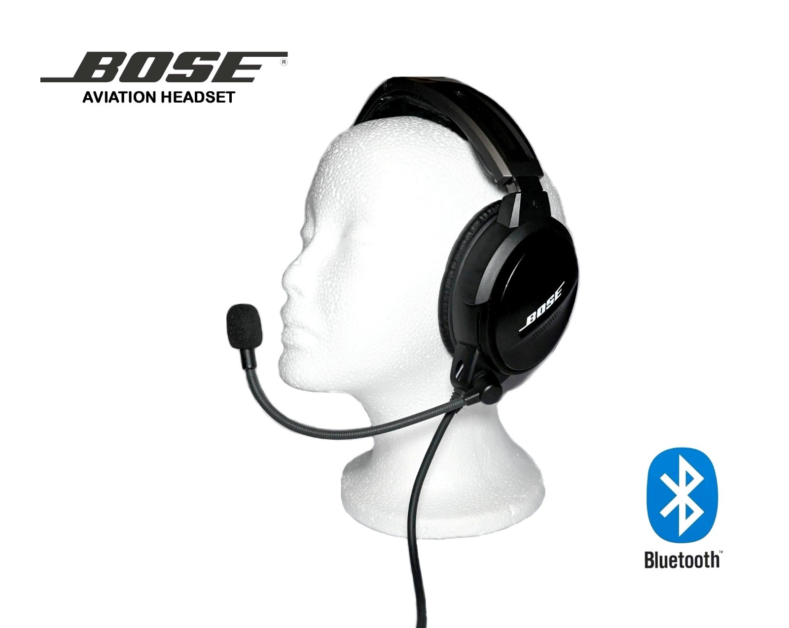 Bose Aviation Headset with Bluetooth Control  Bose A20  Great Condition WARRANTY