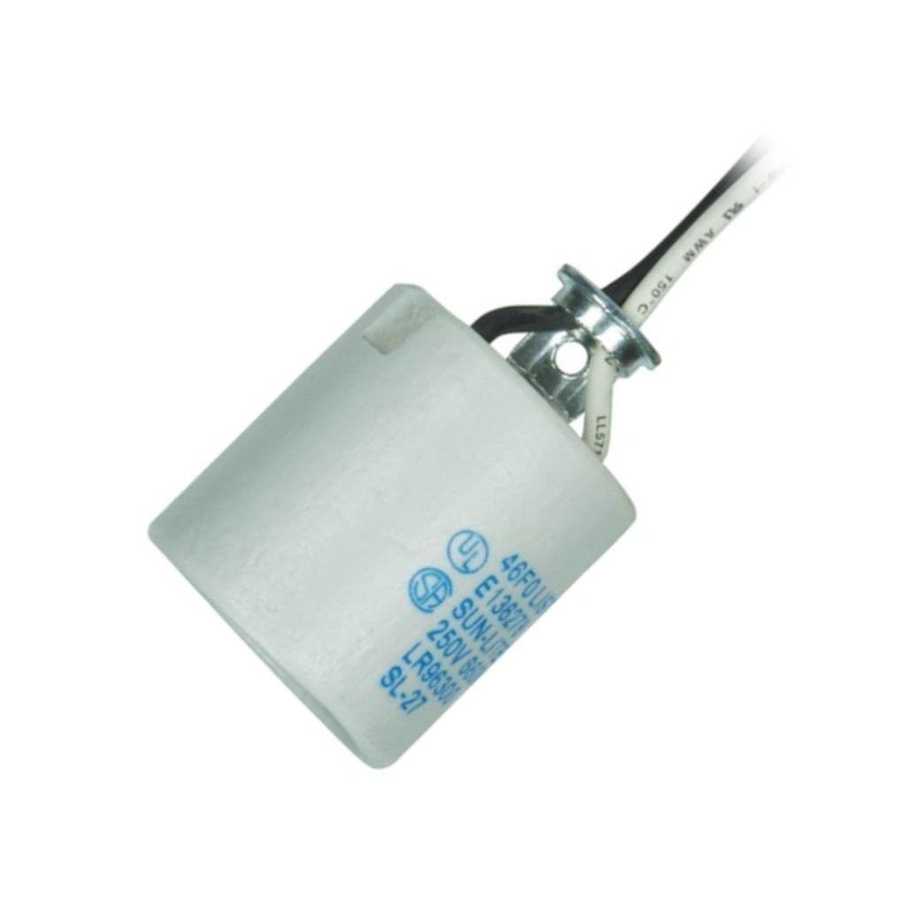 Satco 80-1223 Keyless Porcelain Socket with Hickey, Color color