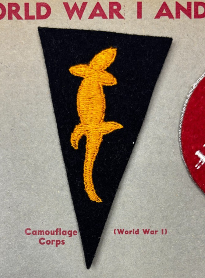 Kay Adams Collection 40's Made WW 1 Camouflage Corps Patch Inv# KA371