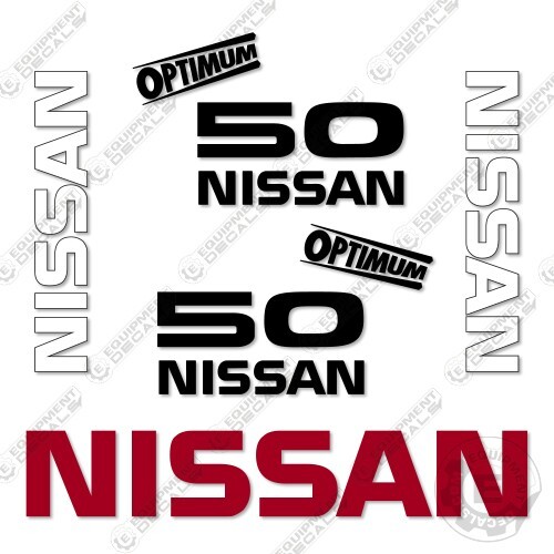 Fits Nissan 50 Optimum Forklift Decal Kit - 7 YEAR OUTDOOR 3M VINYL!