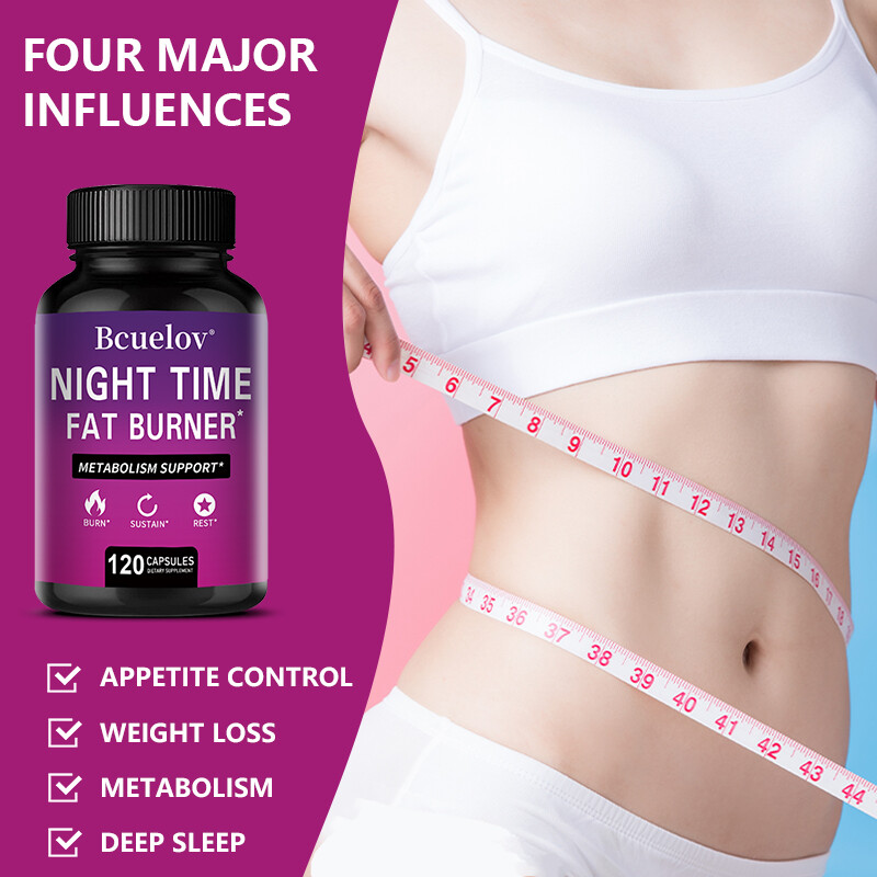 Nighttime Fat-Burning Capsules | Natural Plant Extracts | 120 Capsules