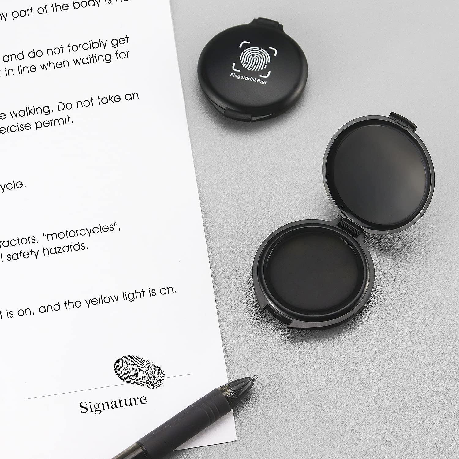 1 Pack Thumbprint Fingerprint Ink Pad for Notary Supply Identification Security