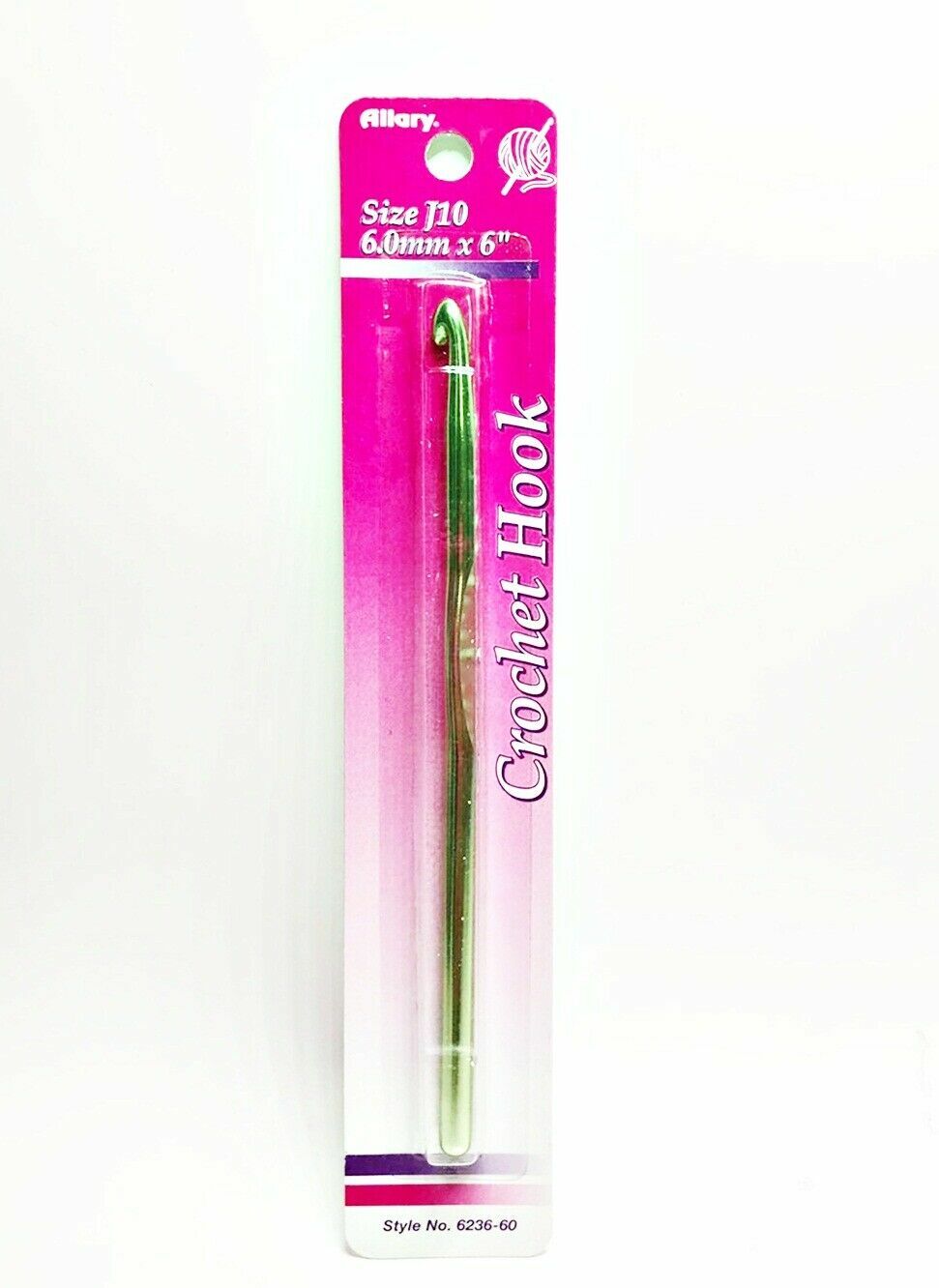 Lot of 2 Allary Style #6236-60 Crochet Hook, Size J10 (6.0mm x 6")