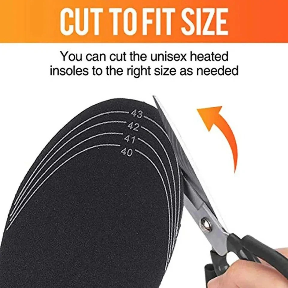USB Electric Heated Shoe Insoles Warm Socks Feet Heater Foot Winter Warmer Pads