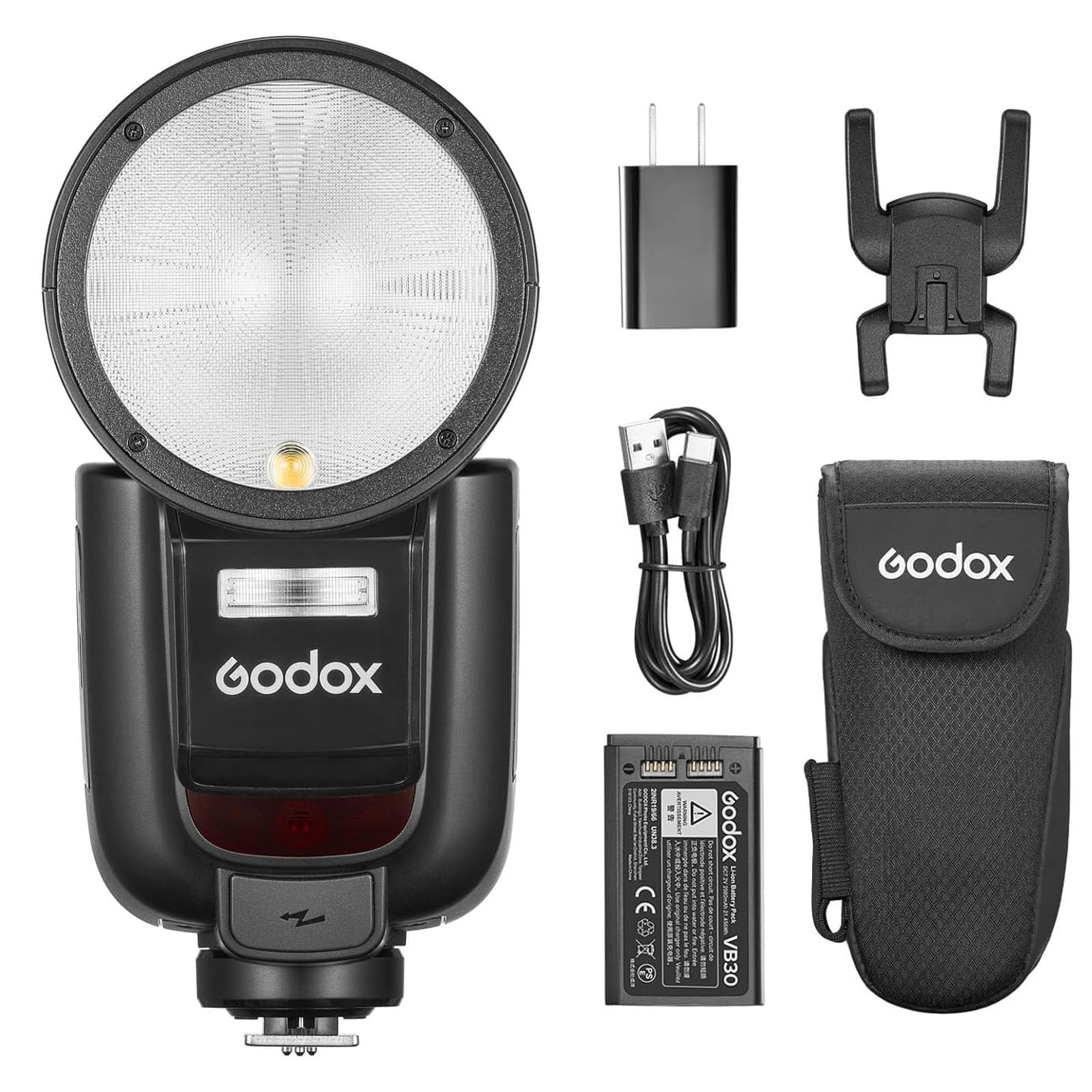 Godox V1Pro C 2.4G X Wireless HSS TTL Speedlight Flash with USB-C Charge Battery