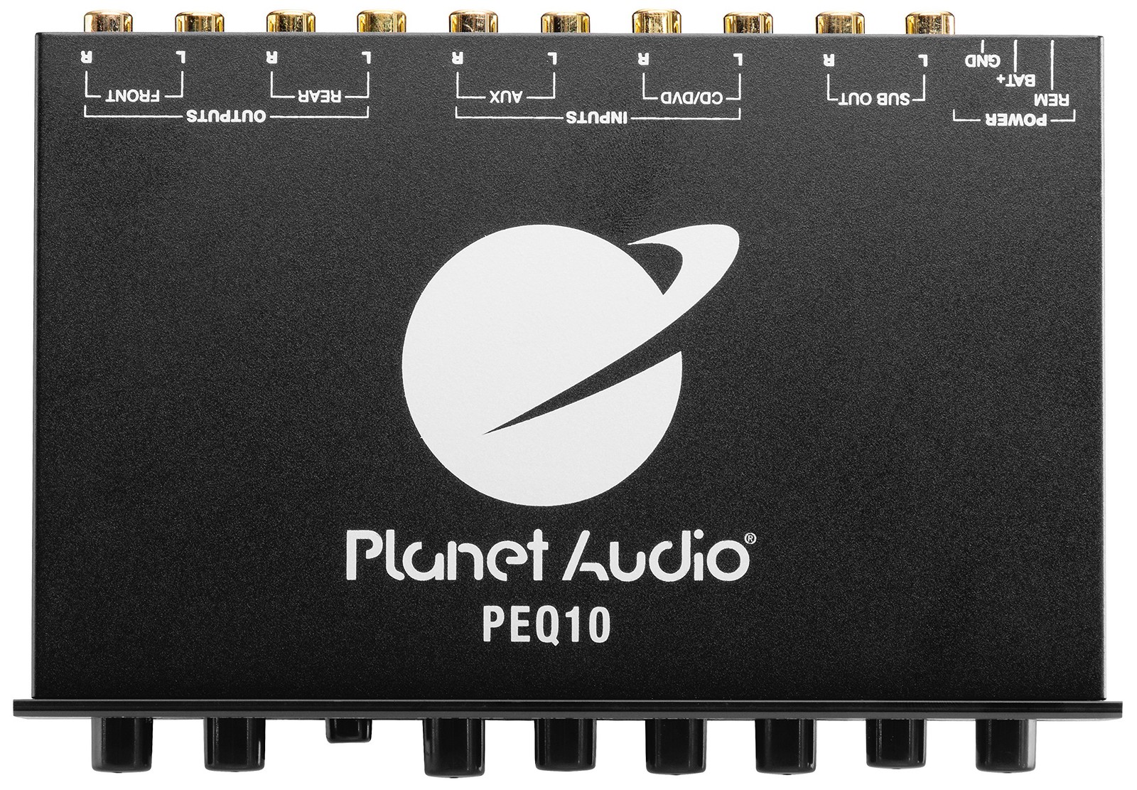 PEQ10 Car Equalizer - 4 Band, Pre-Amp, Half Din, Subwoofer Output with Adjust...